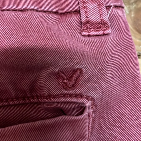 American Eagle Outfitters size 8 Midi Chino Mauve Pink Mid-rise 5” Inseam Shorts - Picture 6 of 12